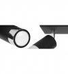 Lampa na czarnej listwie 65 cm z 4 okrągłymi, regulowanymi reflektorami 5,5 cm w kolorze czarno-srebrnym, GU10