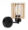 Kinkiet ścienny z kloszem podłużnym z drewnianych lameli, 12,5 cm, E27 LIGHT HOME
