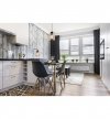 Lampka stołowa z podłużnym kloszem 12,5 cm z drewnianych lameli, metalowy stelaż, E27 LIGHT HOME