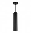 Lampa wisząca zwis na okrągłej podsufitce 8 cm, wąski podłużny klosz metalowy tuba 6 cm, GU10 LIGHT HOME