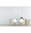 Lampa wisząca na szerokiej prostokątnej listwie 40 cm, 2 podłużne wąskie klosze metalowe tuba 6 cm, GU10 LIGHT HOME