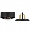 Lampa wisząca na szerokiej listwie 60 cm, 3 klosze czarne metalowe 12 cm, złote wykończenie, E27 LIGHT HOME