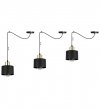 Lampa wisząca typu pająk, metalowy, czarny klosz 12 cm ze złotym wykończeniem, E27 LIGHT HOME