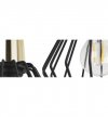 Lampa wisząca typu pająk, 4 druciane czarne klosze metalowe 18 cm ze złotym wykończeniem, E27 LIGHT HOME