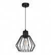 Lampa wisząca NUVOLA, z regulacją, klosz druciak, czarna, E27 LIGHT HOME