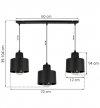 Lampa wisząca loft, PANTA, metalowe klosze, 3 źródła światła, E27, regulacja LIGHT HOME