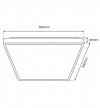 Plafon minimalistyczny, nowoczesny, QUADRO BLACK, z pilotem LIGHT HOME