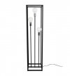 Lampa podłogowa loft HAGA CAGE, czarna, metalowa, 3 źródła światła E27 LIGHT HOME