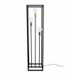 Lampa podłogowa loft HAGA CAGE, czarna, metalowa, 3 źródła światła E27 LIGHT HOME