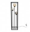 Industrialna lampa stojąca HAGA CAGE, 3 źródła światła, szklane klosze, mix kolorów, E27 LIGHT HOME