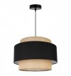 Stylowa, wisząca lampa BOHO, podwójny abażur, juta, regulacja wysokości, E27 LIGHT HOME