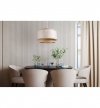 Lampa Sufitowa Wisząca Żyrandol z Kremowym Abażurem Do Salonu 45 Cm E27 WERONA LIGHT HOME