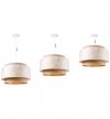 Lampa Sufitowa Wisząca Żyrandol z Kremowym Abażurem Do Salonu 45 Cm E27 WERONA LIGHT HOME