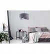 Lampa Wisząca Żyrandol z Eleganckim Abażurem Szary Welur 45 cm MEDIOLAN LIGHT HOME