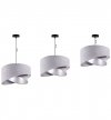 Lampa Wisząca z Abażurem Żyrandol ze Srebrnym Środkiem MEDIOLAN 45 cm LIGHT HOME