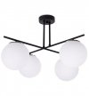 Lampa Sufitowa w Stylu Loft, Żyrandol Szklane Klosze Białe, E14 LIGHT HOME