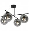 Lampa Sufitowa Żyrandol Czarny w Stylu Loft, Grafitowe Klosze, E14 LIGHT HOME