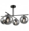 Lampa Sufitowa w Stylu Loft, Żyrandol Szklane Klosze Grafitowe, E14 LIGHT HOME