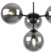 Lampa Wisząca Sufitowa z Regulacją, Żyrandol Czarny, Grafitowe Klosze, E14 LIGHT HOME
