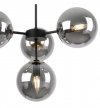 Lampa Sufitowa z Regulacją Wysokości, Żyrandol Czarny, Grafitowe Klosze, E14 LIGHT HOME