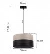 Lampa sufitowa WOOD, 30cm, elegancki abażur z forniru, bielony dąb, E27