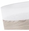 Lampa wisząca WOOD, elegancki biały abażur nad stół lub sofę, fornir, 40cm