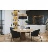 Lampa sufitowa WOOD, czarny żyrandol loft ze złotym fornirem dębowym, 44cm