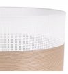 Lampa wisząca WOOD, elegancki biały abażur nad stół lub sofę, fornir