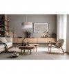 Lampa sufitowa WOOD, 44cm, loftowy zwis wiszący z drewnianym abażurem