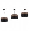 Lampa wisząca WOOD, 40cm, abażur nad stół lub sofę, orzechowe drewno