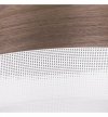 Lampa sufitowa WOOD, biały elegancki abażur z forniru orzechowego, 44cm
