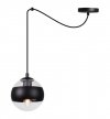Lampa sufitowa typu pająk TOLEDO, czarna, klosze kule, loft, gwint E14
