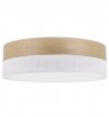 Lampa typu plafon z abażurem WOOD, sufitowa, biały drewniany żyrandol loft, E27