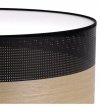 Lampa typu plafon WOOD, sufitowa, 40cm, czarny abażur, złoty fornir dębowy