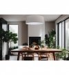 Lampa sufitowa STONE, plafon, jasnobeżowy abażur z lnianej tkaniny, naturalny, 40cm