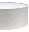 Lampa sufitowa STONE, plafon, jasnobeżowy abażur z lnianej tkaniny, naturalny, 40cm