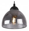 Lampa wisząca VENICE, sufitowa, pojedyncza, czarny pająk loft, grafitowe szkło, misa, E27