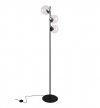 Lampa stojąca podłogowa SIENA, przezroczyste szklane kule, loft, nowoczesna, do salonu, sypialni