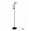 Lampa stojąca podłogowa SIENA, przezroczyste szklane kule, loft, nowoczesna, do salonu, sypialni