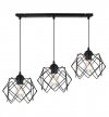 Lampa sufitowa STELLA, wisząca, żyrandol, potrójna czarna listwa, styl loftowy, nad stół i wyspę
