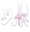 Lampa wisząca sufitowa żyrandol SARA, w kolorze różowym, do dziecięcej sypialni