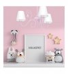 Lampa wisząca sufitowa żyrandol SARA, w kolorze różowym, do dziecięcej sypialni