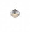 Lampa wisząca sufitowa żyrandol LUNA, kolor chrom, glamour, pojedyncza