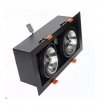 Lampa oprawa podtynkowa wpuszczana LED PLAZA, w kolorze czarnym, 2xGU10