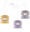 Lampa wisząca z abażurem - SPIDER LOLLIPOP 2175/3 LIGHT HOME