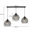 LAMPA SUFITOWA Z KRYSZTAŁKAMI CZARNA CRYSTAL HOME LIGHT HOME