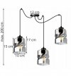 Lampa wisząca ze szklanymi kloszami - SPIDER NIKI 2195/3 LIGHT HOME