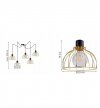 Lampa wisząca ze szklanymi kloszami - SPIDER MOBI 2180/5 LIGHT HOME