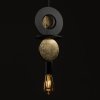 LAMPA WISZĄCA CZARNO ZŁOTA Z DREWNEM DREWNIANE KOŁA ZWIS NA ŻARÓWKĘ NOWODVORSKI DROPS WOOD DROPS WOOD E 11177 DO SALONU POKOJU SYPIALNI JADALNI