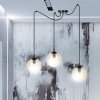 LAMPA WISZĄCA SPIDER PAJĄK KLOSZE SZKLANE KULE EMIBIG GIGI 3 BL MIODOWY